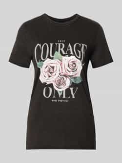 Only Shirt met ronde hals ONLLUCY REG S S TOP JRS NOOS