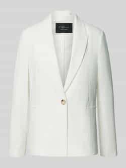 S.Oliver BLACK LABEL Getailleerde lange blazer met viscose