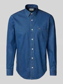 camel active Regular fit jeansoverhemd met kentkraag