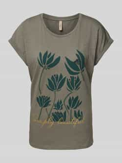 Soyaconcept T-shirt met motief- en statementprint model 'BABETTE'