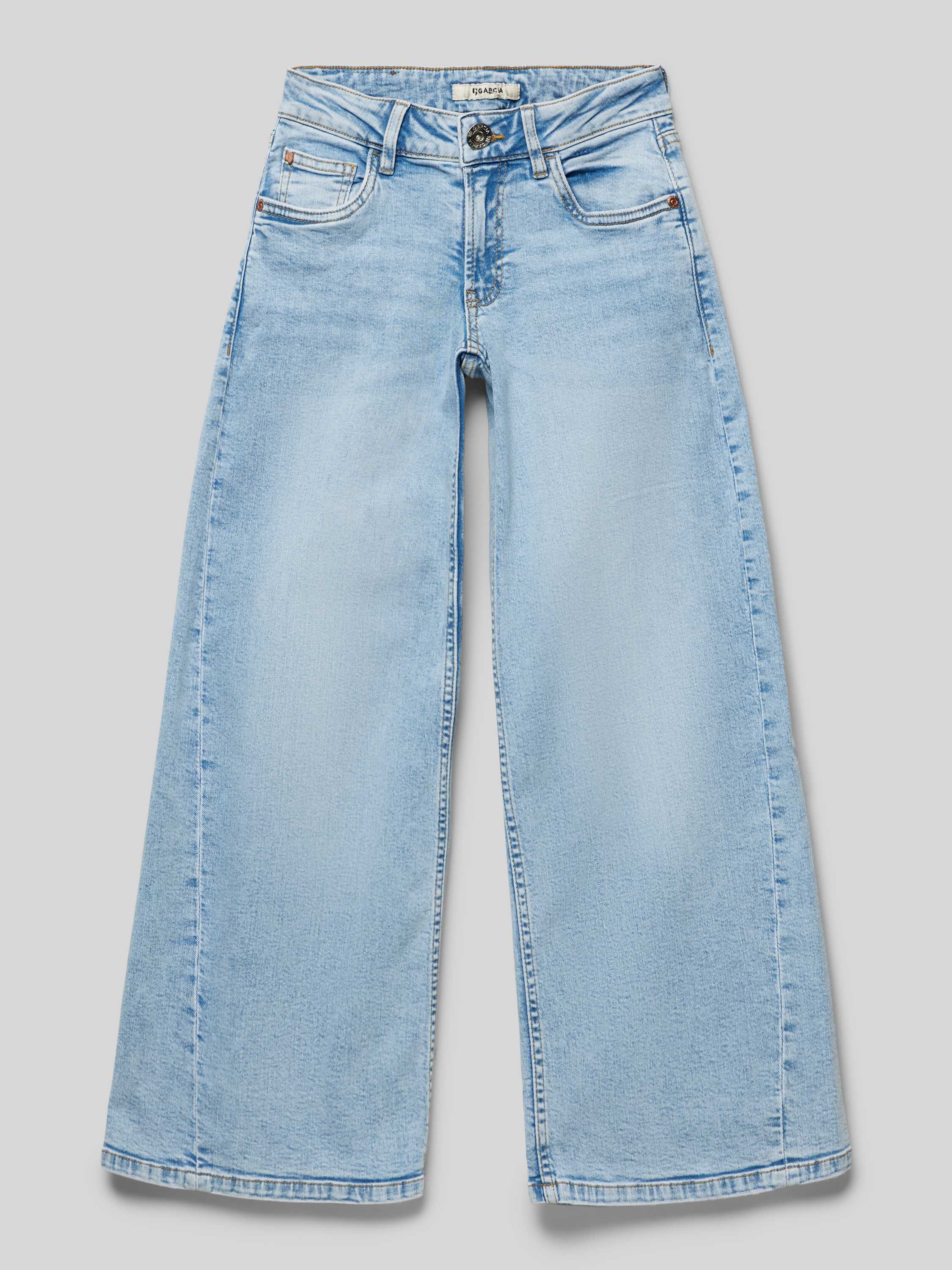 Garcia Jeans in used-look met wijde pijpen