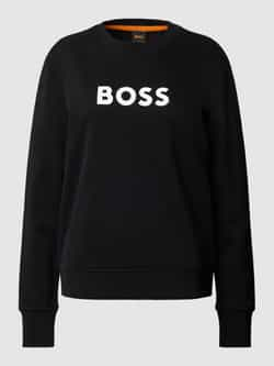 Boss Orange Sweatshirt met labelprint model 'Elaboss'