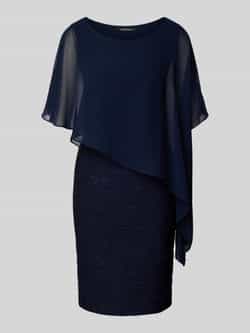 SWING Cocktailjurk met glittereffect en chiffon