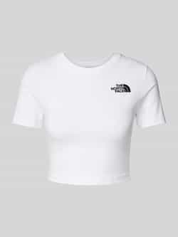 The North Face Wit Kortemouw Ribgebreid T-shirt White Dames