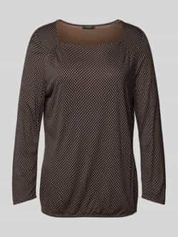 Opus Shirt met lange mouwen en vierkante hals model 'Sandya'
