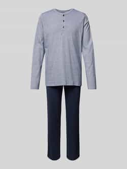 Schiesser Pyjama Casual Essentials met fijne gebreide ringen