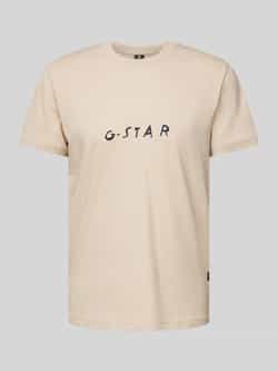 G-Star RAW Handwriting Back Print T-Shirt Beige Heren