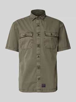 Superdry Regular fit vrijetijdsoverhemd met 1 2-mouwen model 'Military'