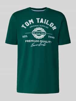 Tom Tailor Regular fit T-shirt van puur katoen