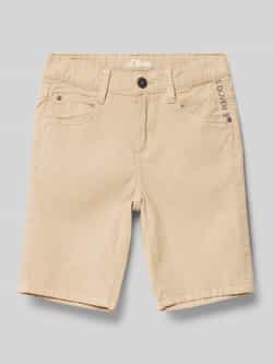 S.Oliver RED LABEL Slim fit bermuda met labelopschrift model 'BRAD'