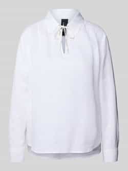 Marc Cain Regular fit blouse van ramie met platte kraag