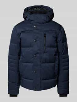 Tom Tailor Regular fit gewatteerd jack van ademend materiaal met afneembare capuchon