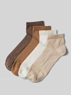 S.Oliver RED LABEL Sokken met labeldetail in een set van 4 paar model 'Quarter'