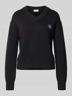 Calvin Klein Jeans Gebreide pullover met V-hals
