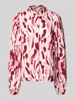 YAS Regular fit blouse van viscose met blinde knoopsluiting