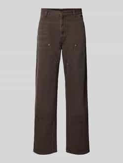 Carhartt Work In Progress Straight leg jeans met siernaden model 'DOUBLE KNEE'