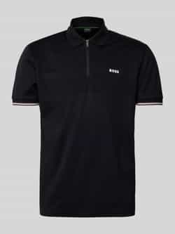 BOSS Green Poloshirt met labeldetail model 'Philix'
