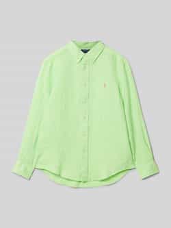 Polo Ralph Lauren Teens Regular fit linnen overhemd met button-downkraag