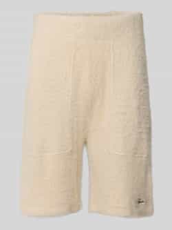 PEGADOR Regular fit korte gebreide broek met structuurmotief model 'Tropan'
