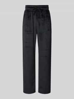 HUGO Comfort fit sweatpants met labelpatch model 'VELVET'