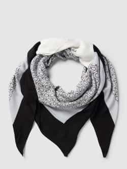 Calvin Klein sjaal Geo Minimal Scarf donkerbruin beige