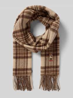 Polo Ralph Lauren Sjaal van wol met labelstitching en franjes
