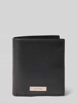 CK Calvin Klein Portemonnee met labelapplicatie model 'PLAQUE'
