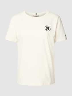 Tommy Hilfiger Dames Tops & T-shirts Smd Mdrn Reg Emb C-nk Ss Beige Dames