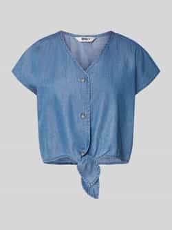 Only Regular fit jeansblouse met knoopdetail model 'BEA'