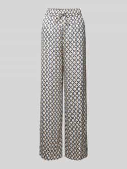 ROSNER Wide leg stoffen broek met elastische band model 'Mara'