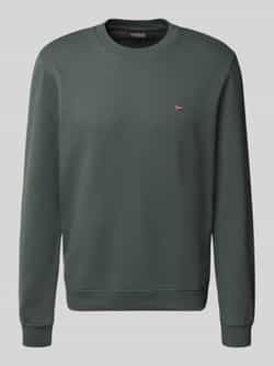 Napapijri Groene Sweatshirt met Lange Mouwen en Geborduurd Logo Green Heren