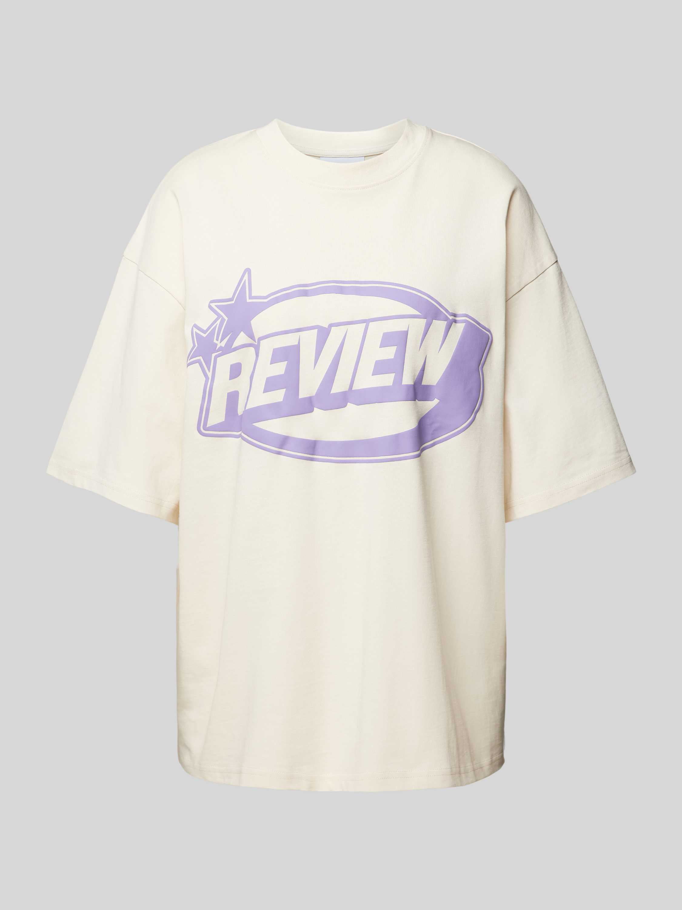 Review Oversized T-shirt met labelprint
