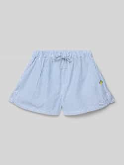 Garcia Korte broek met logostitching en elastische band