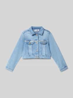 Happy Girls Regular fit jeansjack met kanten boord