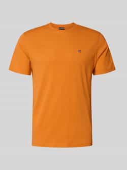 Napapijri T-shirt met labelstitching en ronde hals