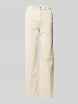 Vero Moda Wide fit corduroy broek met logopatch model 'TESSA'
