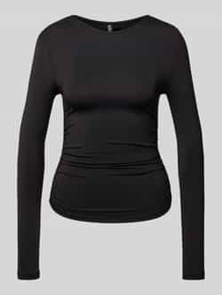 Pieces Slim fit shirt met lange mouwen en plooien model 'FARAH'