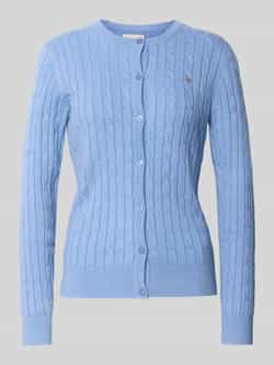 Gant Cardigan met kabelpatroon en logostitching
