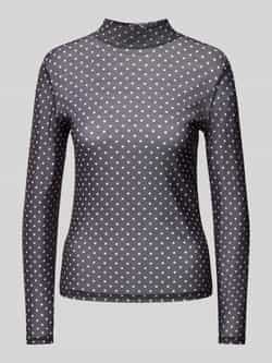 EDITED Shirt met lange mouwen en opstaande kraag model 'Flore'
