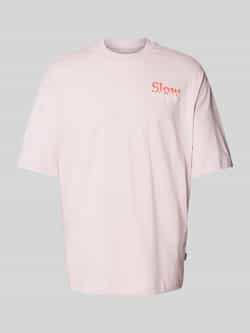 Blend Oversized T-shirt met labelstitching model 'JAIDEN'