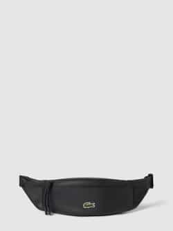 Lacoste Zwarte PU Leren Rits Heuptas Black Unisex