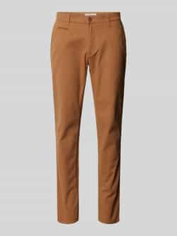 BRAX Moderne pasvorm Chino broek met Hi-Flex vezels Brown Heren