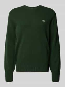 Lacoste Regular fit gebreide pullover van pure wol