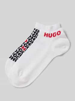HUGO Sneakersokken met labeldetail in een set van 2 paar