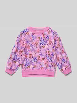 NAME IT MINI sweater NMFNIRANA met all over print donkerroze multicolor
