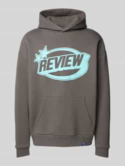 REVIEW Hoodie met labelprint