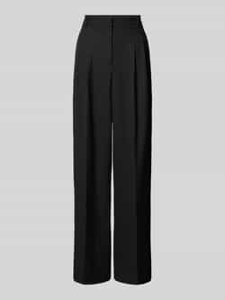 CAMBIO Wide leg stoffen broek met bandplooien model 'ANNY'