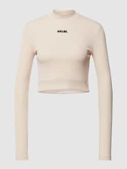 Karo Kauer Kort shirt met lange mouwen en opstaande kraag