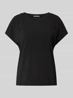 Christian Berg Woman Selection T-shirt met geribde ronde hals