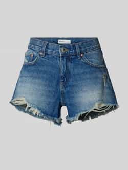 Gina Tricot Korte regular fit jeans in destroyed-look